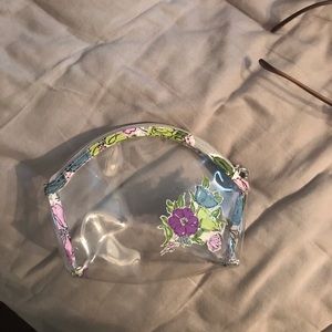Vera Bradley clear cosmetic zip pouch